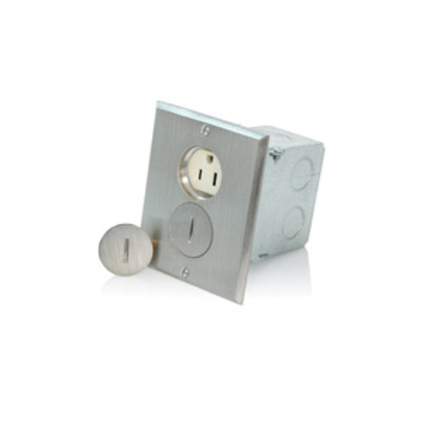 Leviton Electrical Receptacles Duplex Floorbox Nickel 25249-SBA